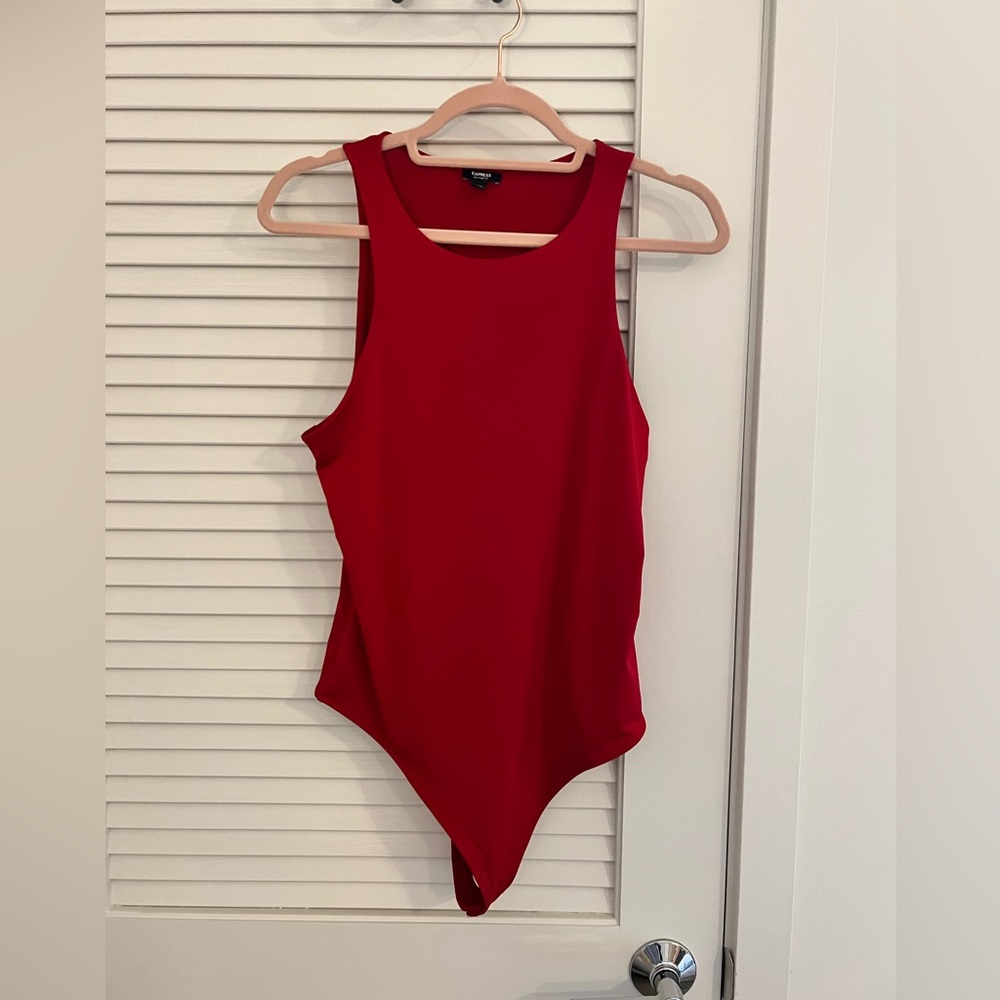 Express Body Contour Sleeveless High Neck Thong Bodysuit M
